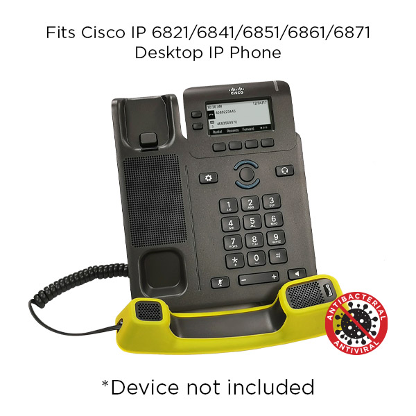 zCover gloveOne� Antimicrobial HealthCare Grade Silicone Handset Cover (ONLY) fits Cisco IP 6821/6841/6851/6861/6871 Desktop IP Phone, YELLOW